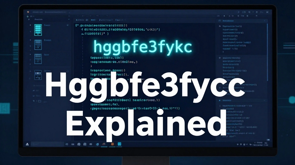 hggbfe3fykc unique digital identifier code displayed on a modern computer screen interface